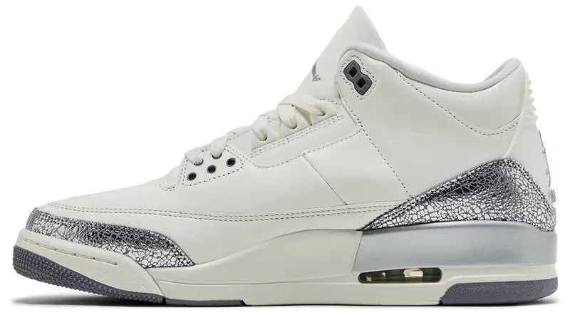Wmns Air Jordan 3 Retro 'Sail Metallic Silver