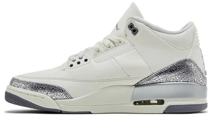 Wmns Air Jordan 3 Retro 'Sail Metallic Silver