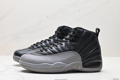 Nike Air Jordan 12 Retro High-Top Sneakers – Black & Gray