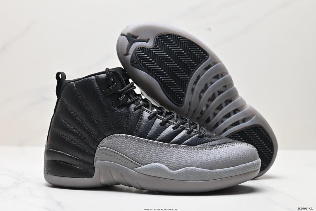 Nike Air Jordan 12 Retro High-Top Sneakers – Black & Gray