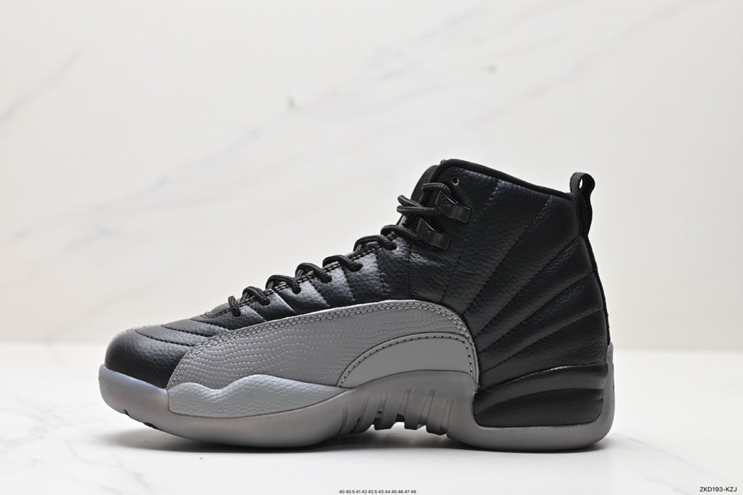 Nike Air Jordan 12 Retro High-Top Sneakers – Black & Gray