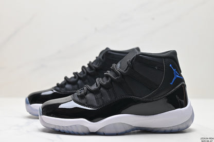 Nike Air Jordan 11 Retro High-Top Sneakers – Black, White & Blue