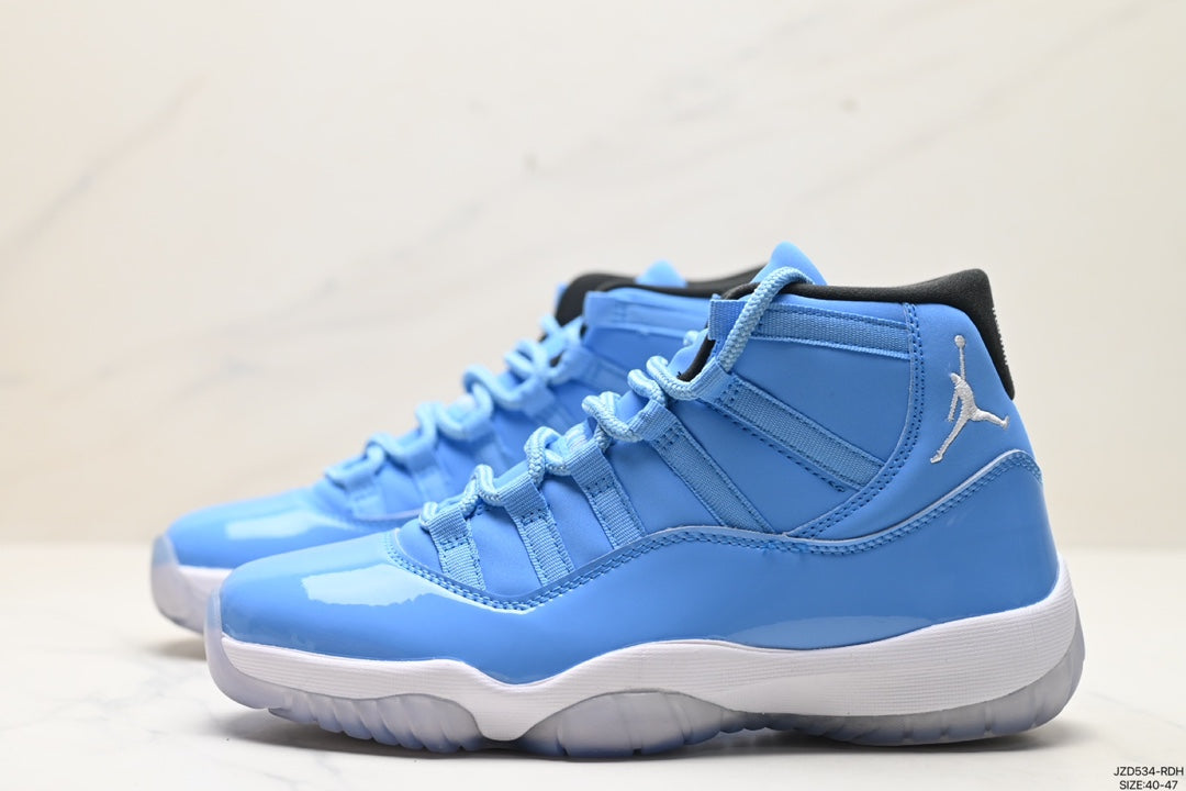 Nike Air Jordan 11 Retro High-Top Sneakers – Blue & White