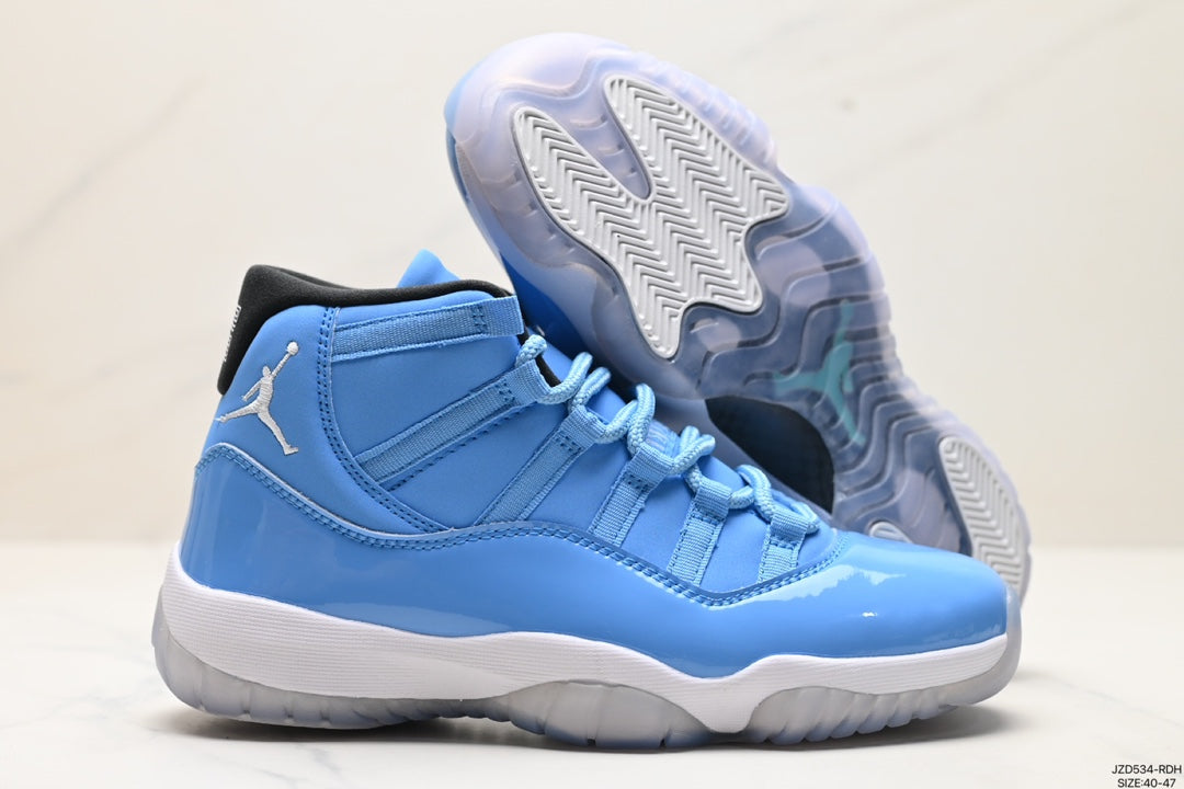 Nike Air Jordan 11 Retro High-Top Sneakers – Blue & White