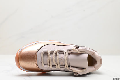 Nike Air Jordan 11 Retro Low Sneakers – Beige & Metallic Gold