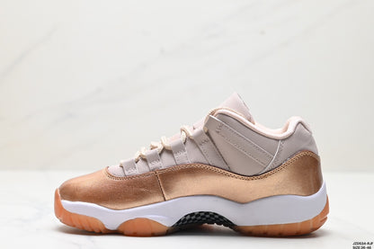 Nike Air Jordan 11 Retro Low Sneakers – Beige & Metallic Gold