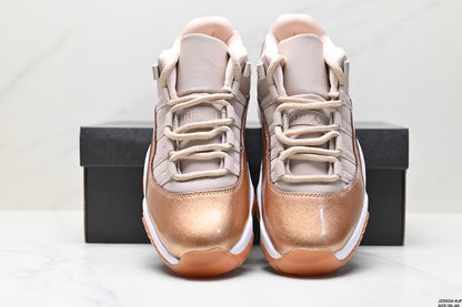 Nike Air Jordan 11 Retro Low Sneakers – Beige & Metallic Gold