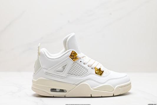 Nike Air Jordan 4 Retro White & Gold – Sail & Metallic Gold