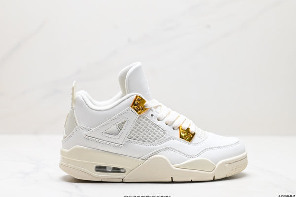 Nike Air Jordan 4 Retro White & Gold – Sail & Metallic Gold