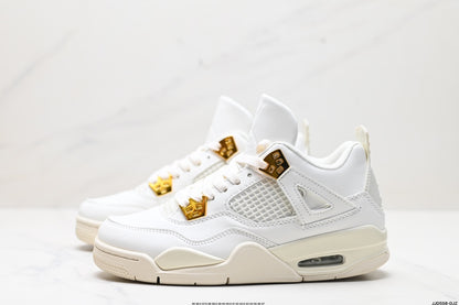 Nike Air Jordan 4 Retro White & Gold – Sail & Metallic Gold