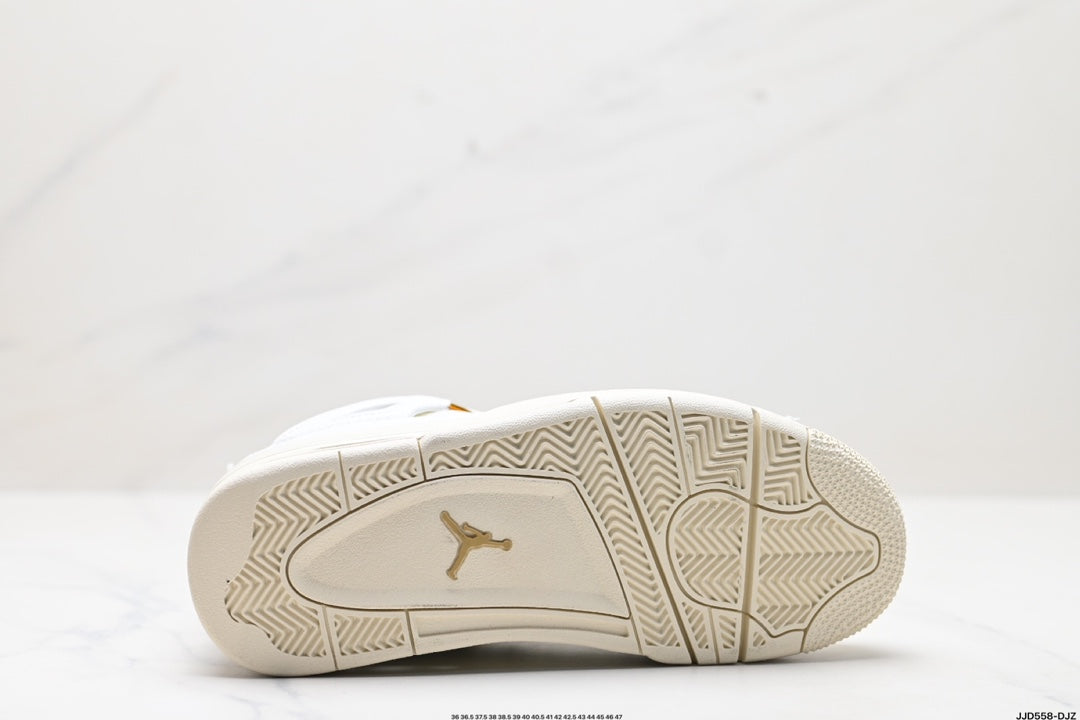 Nike Air Jordan 4 Retro White & Gold – Sail & Metallic Gold