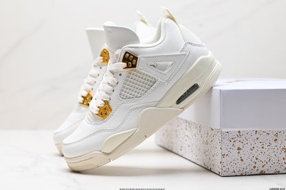 Nike Air Jordan 4 Retro White & Gold – Sail & Metallic Gold