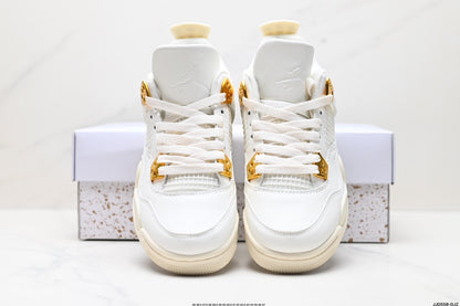 Nike Air Jordan 4 Retro White & Gold – Sail & Metallic Gold