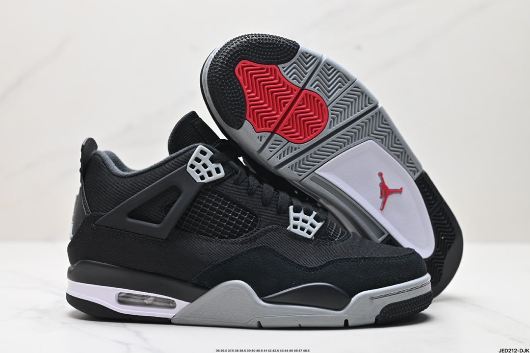 Nike Air Jordan 4 Retro SE Black Canvas – Black & Grey