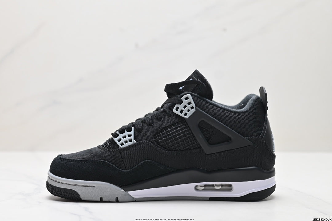 Nike Air Jordan 4 Retro SE Black Canvas – Black & Grey