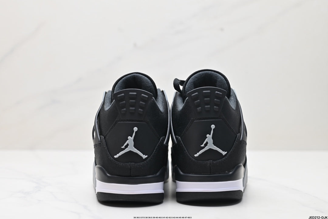 Nike Air Jordan 4 Retro SE Black Canvas – Black & Grey