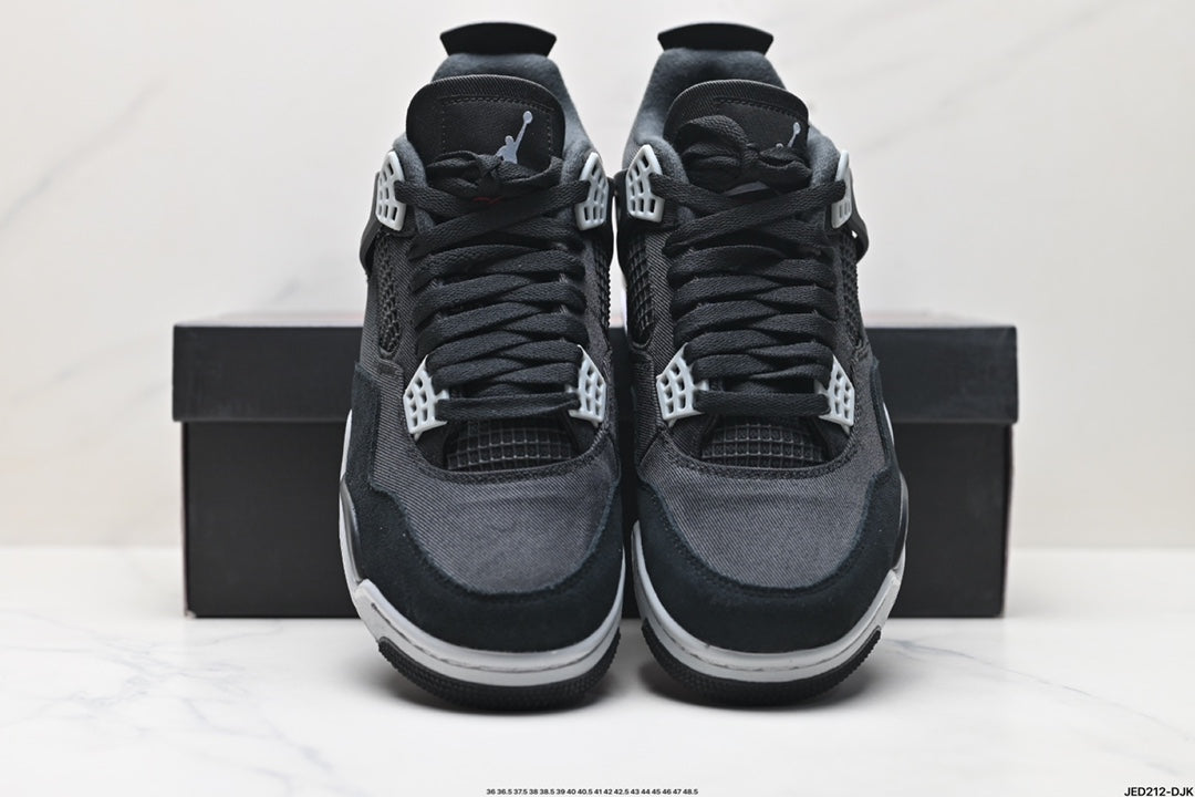 Nike Air Jordan 4 Retro SE Black Canvas – Black & Grey