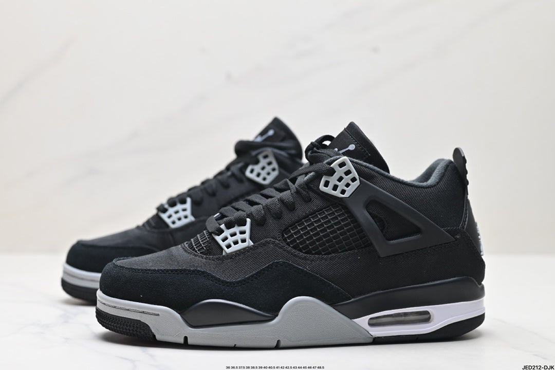 Nike Air Jordan 4 Retro SE Black Canvas – Black & Grey