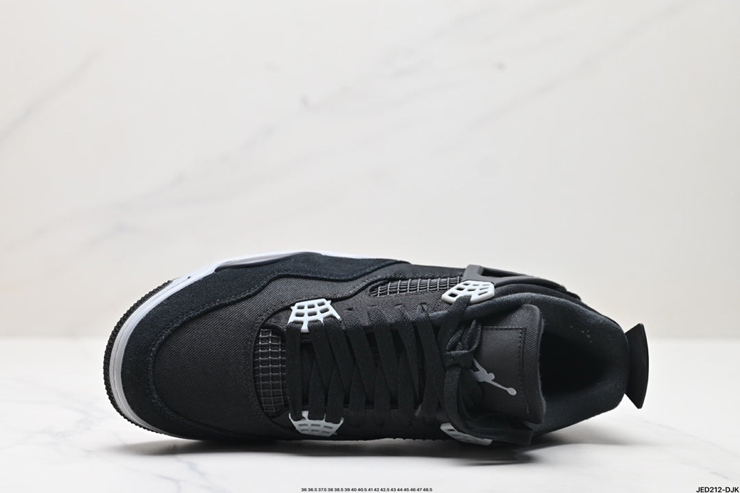 Nike Air Jordan 4 Retro SE Black Canvas – Black & Grey