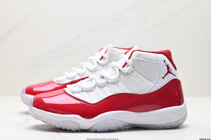Nike Air Jordan 11 Retro High-Top Sneakers – White & Red