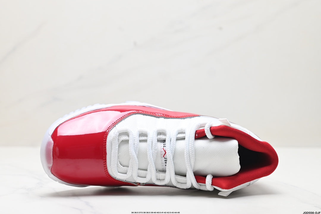 Nike Air Jordan 11 Retro High-Top Sneakers – White & Red