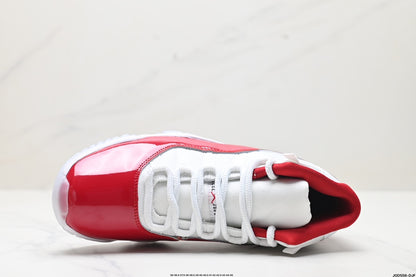 Nike Air Jordan 11 Retro High-Top Sneakers – White & Red