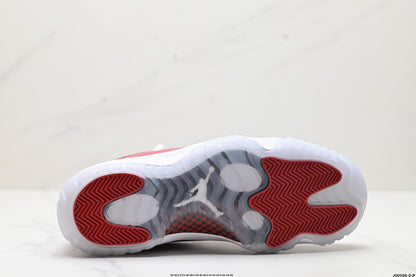 Nike Air Jordan 11 Retro High-Top Sneakers – White & Red