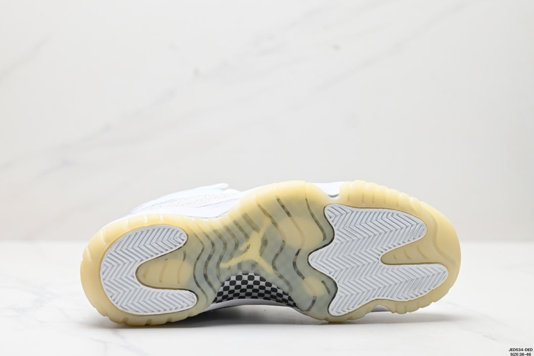 Nike Air Jordan 11 Retro High-Top Sneakers – White & Silver