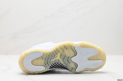 Nike Air Jordan 11 Retro High-Top Sneakers – White & Silver