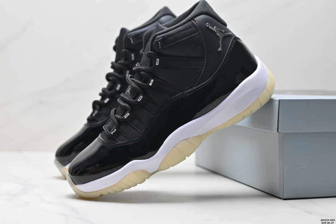 Nike Air Jordan 11 Retro High-Top Sneakers – Black & White