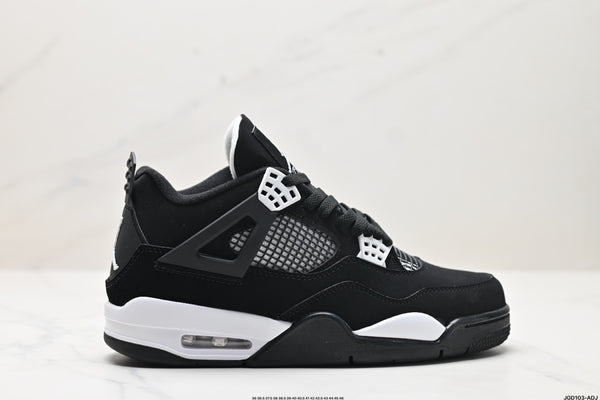 Nike Air Jordan 4 Retro White Thunder – Black & White