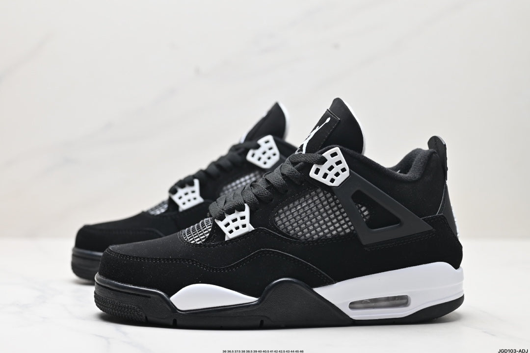 Nike Air Jordan 4 Retro White Thunder – Black & White