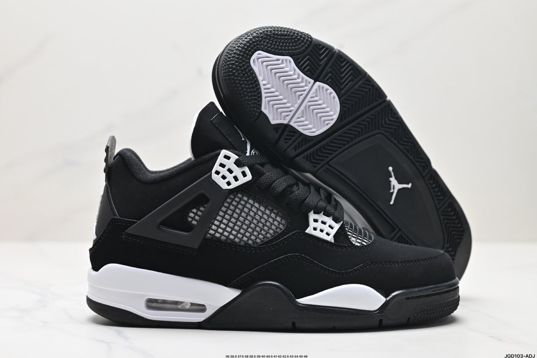 Nike Air Jordan 4 Retro White Thunder – Black & White