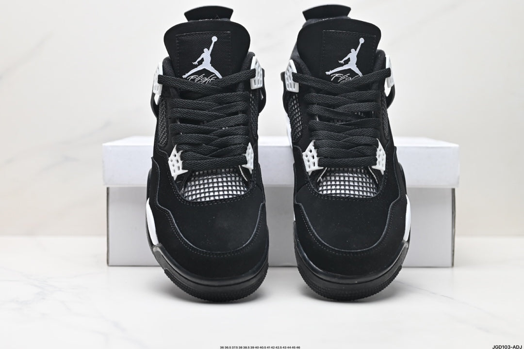 Nike Air Jordan 4 Retro White Thunder – Black & White