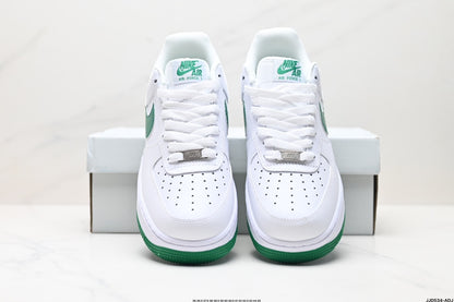 Nike Air Force 1 Low Sneakers – White & Green