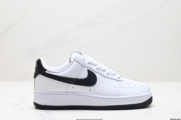 Nike Air Force 1 ’07 Low Sneakers – White & Black with Black Outsole