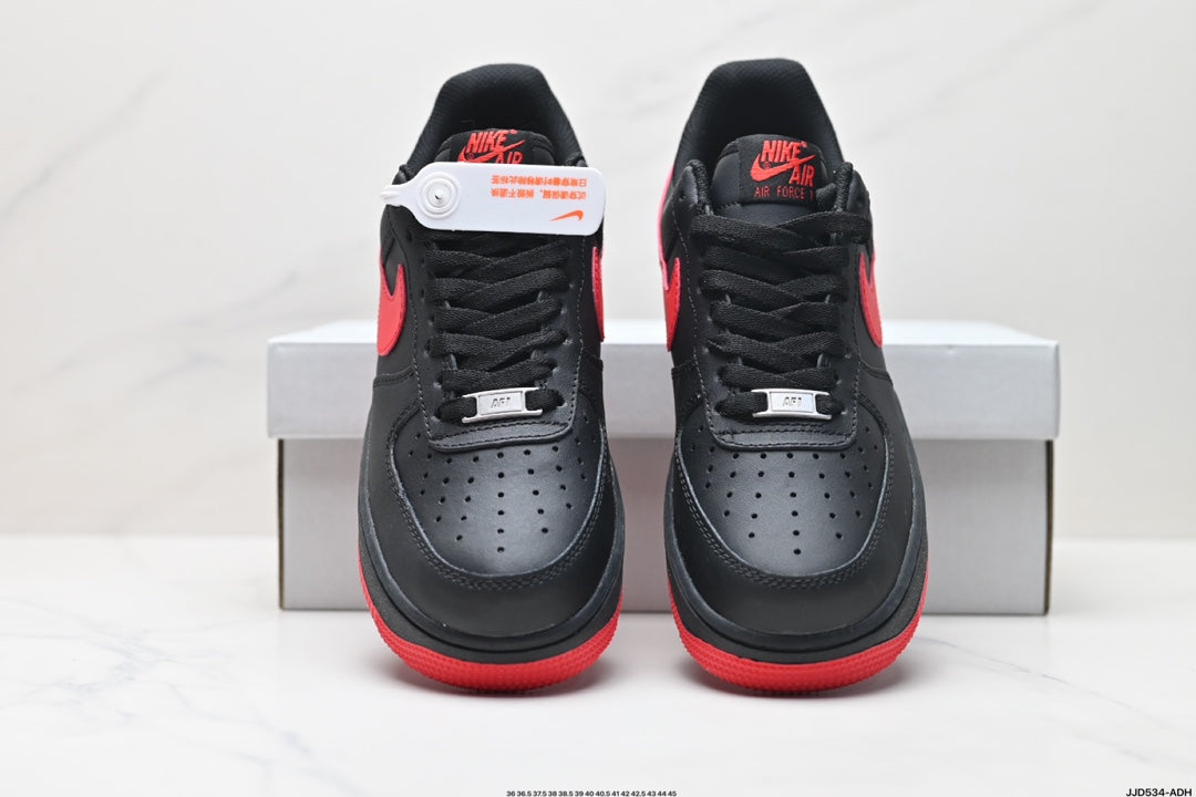 Nike Air Force 1 ’07 Low Sneakers – Black & Red