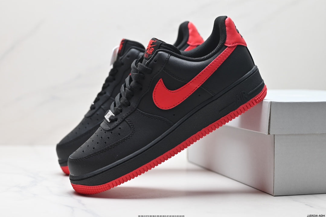 Nike Air Force 1 ’07 Low Sneakers – Black & Red
