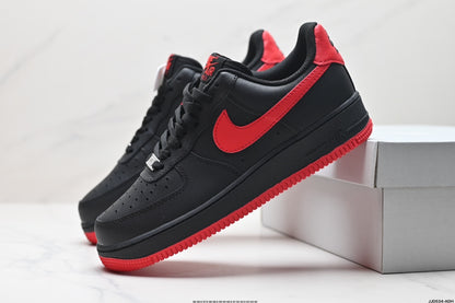Nike Air Force 1 ’07 Low Sneakers – Black & Red