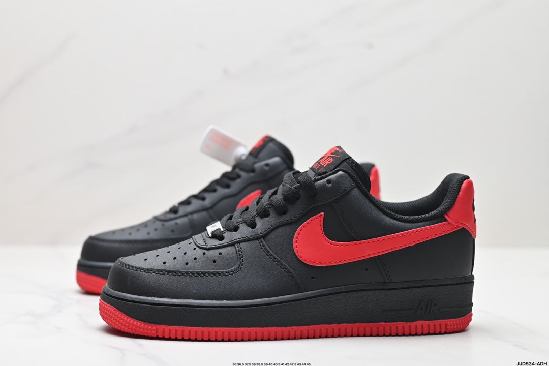 Nike Air Force 1 ’07 Low Sneakers – Black & Red