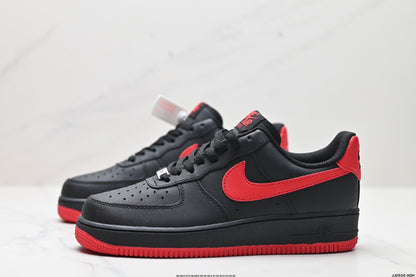 Nike Air Force 1 ’07 Low Sneakers – Black & Red