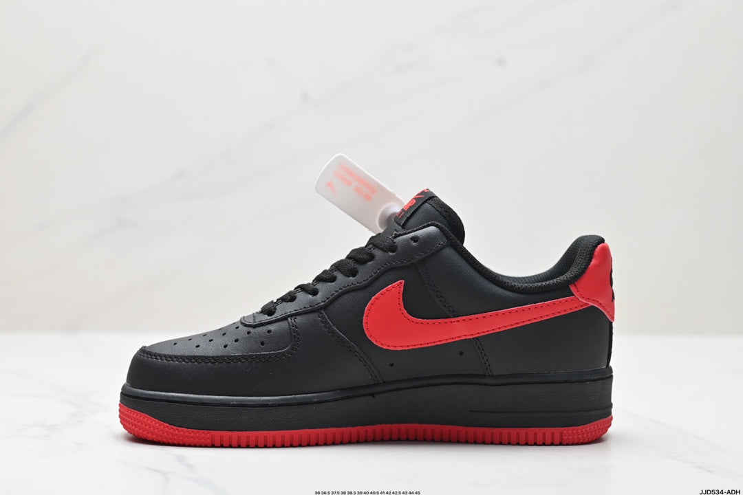 Nike Air Force 1 ’07 Low Sneakers – Black & Red