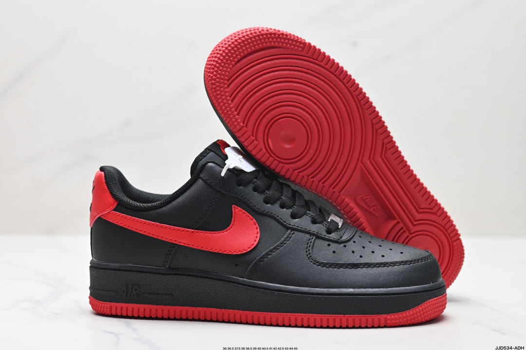 Nike Air Force 1 ’07 Low Sneakers – Black & Red