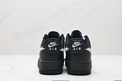 Nike Air Force 1 ’07 SE Low Sneakers – Black with White Swoosh