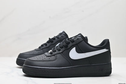 Nike Air Force 1 ’07 SE Low Sneakers – Black with White Swoosh