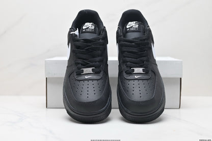 Nike Air Force 1 ’07 SE Low Sneakers – Black with White Swoosh