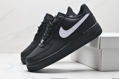 Nike Air Force 1 ’07 SE Low Sneakers – Black with White Swoosh