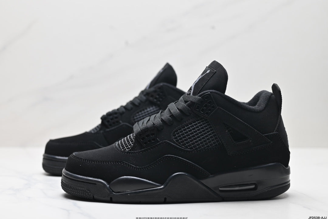 Nike Air Jordan 4 Retro Mid-Top Sneakers – All Black