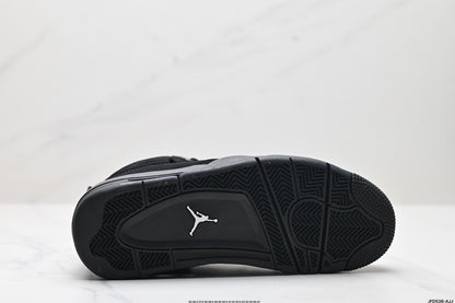 Nike Air Jordan 4 Retro Mid-Top Sneakers – All Black