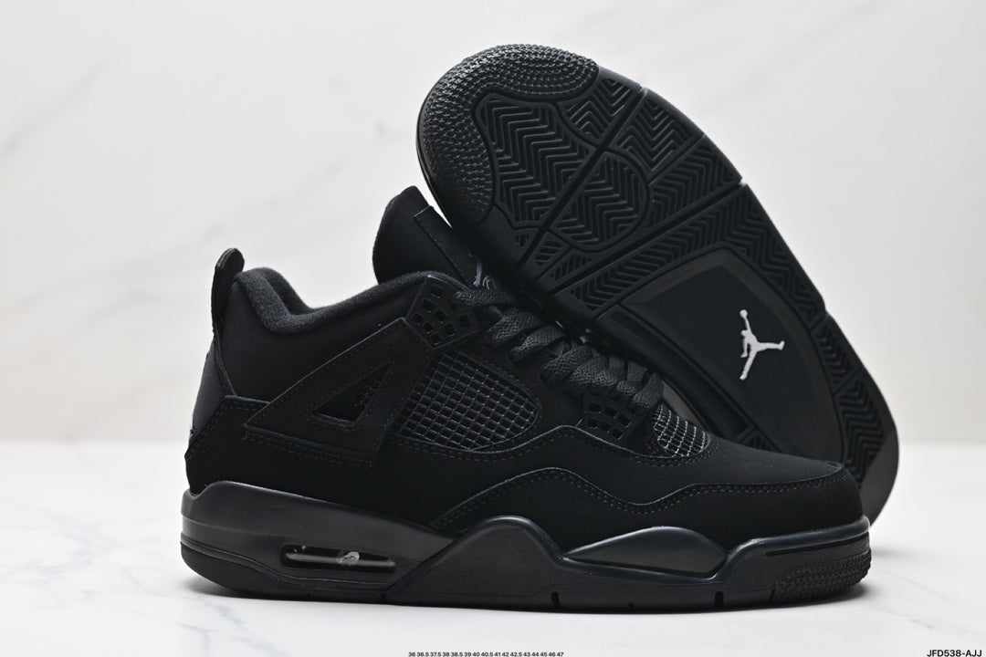 Nike Air Jordan 4 Retro Mid-Top Sneakers – All Black